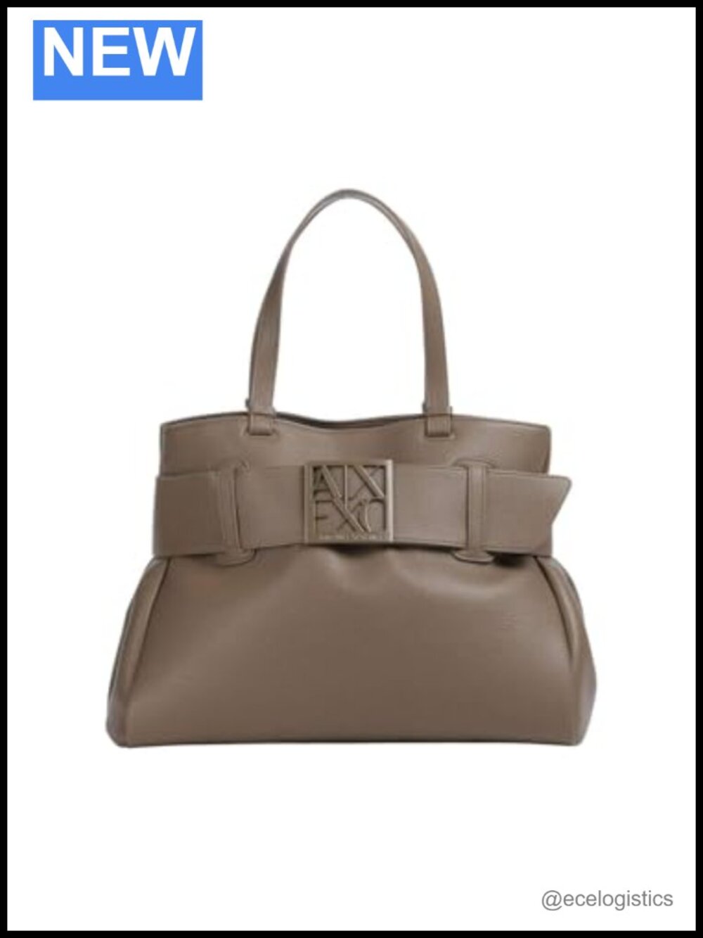 Armani Exchange Large Hobo Tote Handbag Polyester 3 Compartments